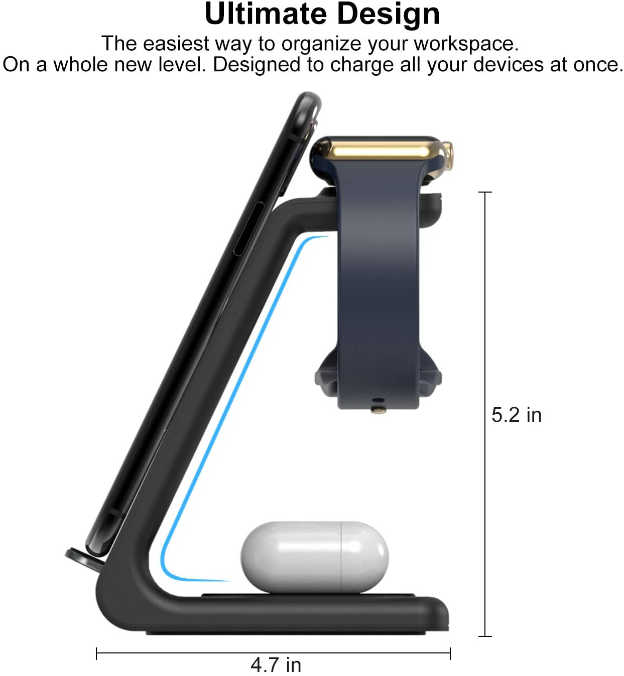 Hot selling 3 in 1 wireless charger T3