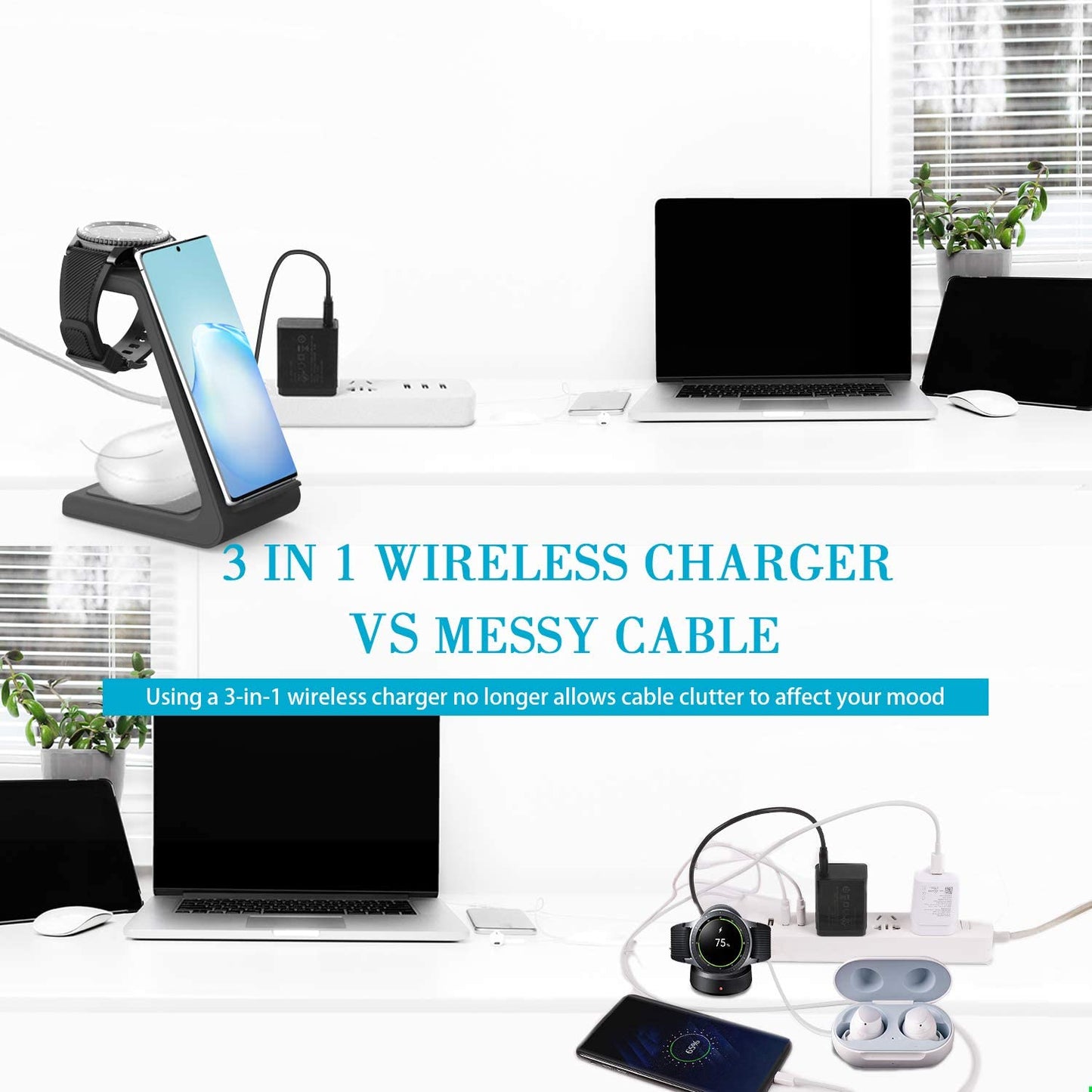 Hot selling 3 in 1 wireless charger T3