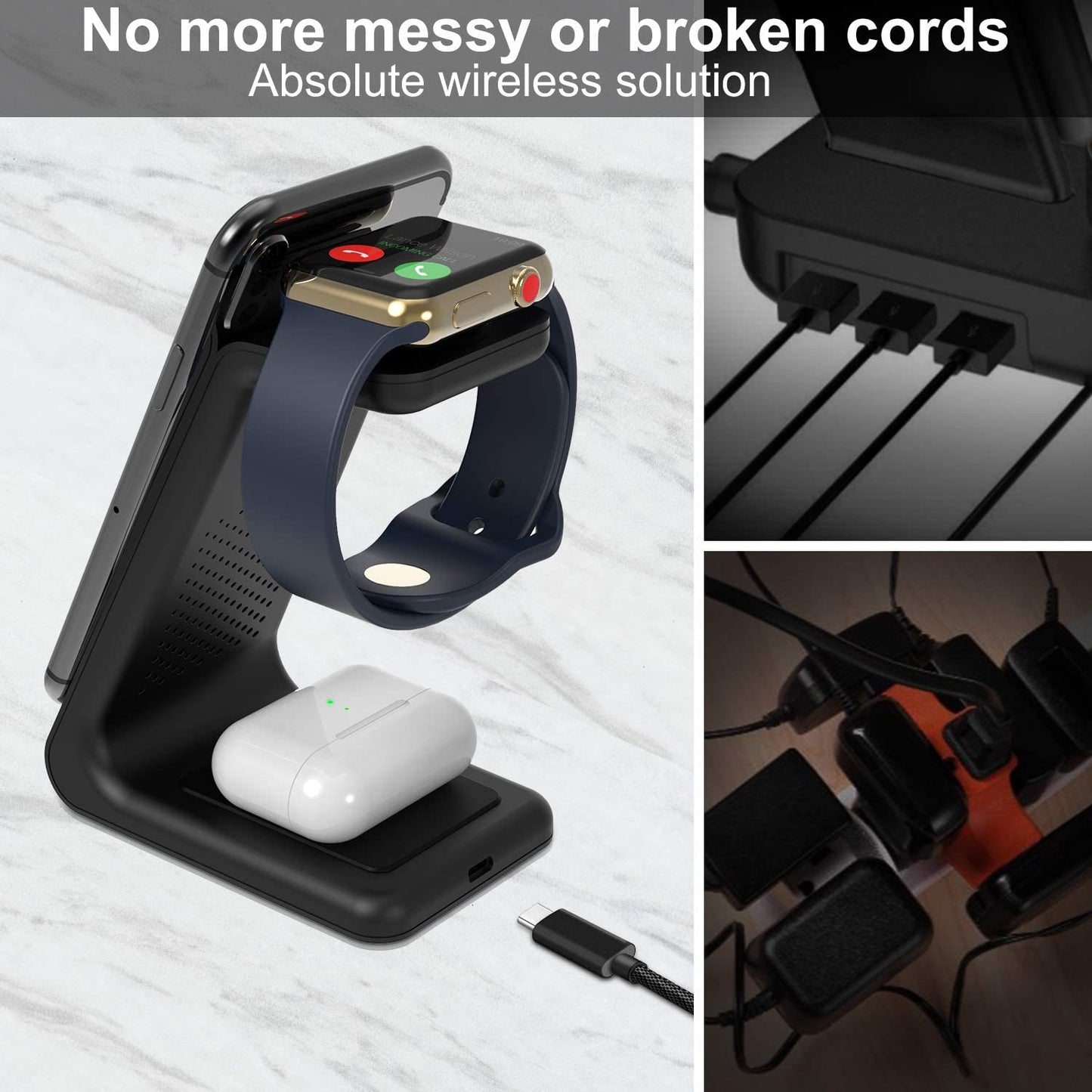 Hot selling 3 in 1 wireless charger T3