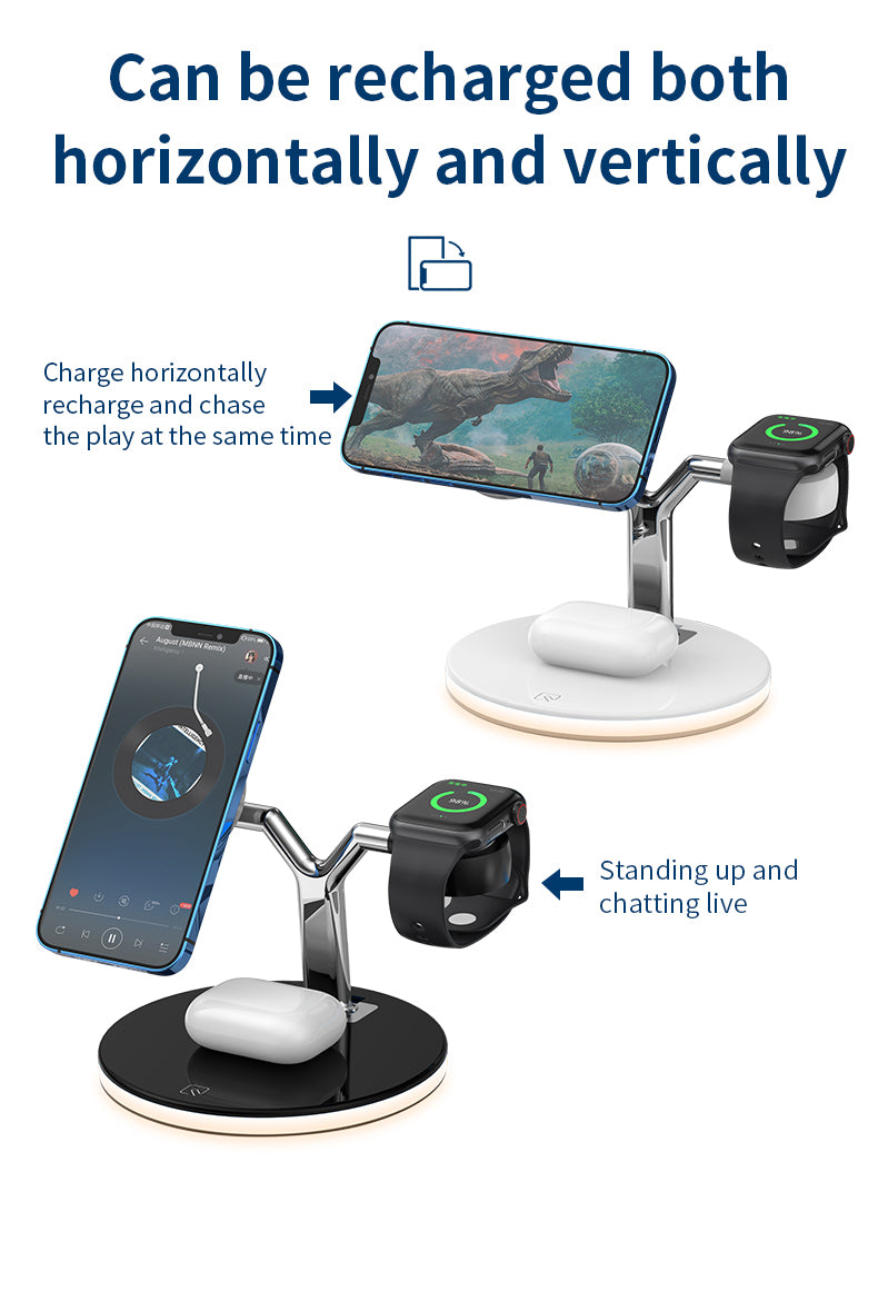 25W 3-in-1 magnetic wireless charger stand 970