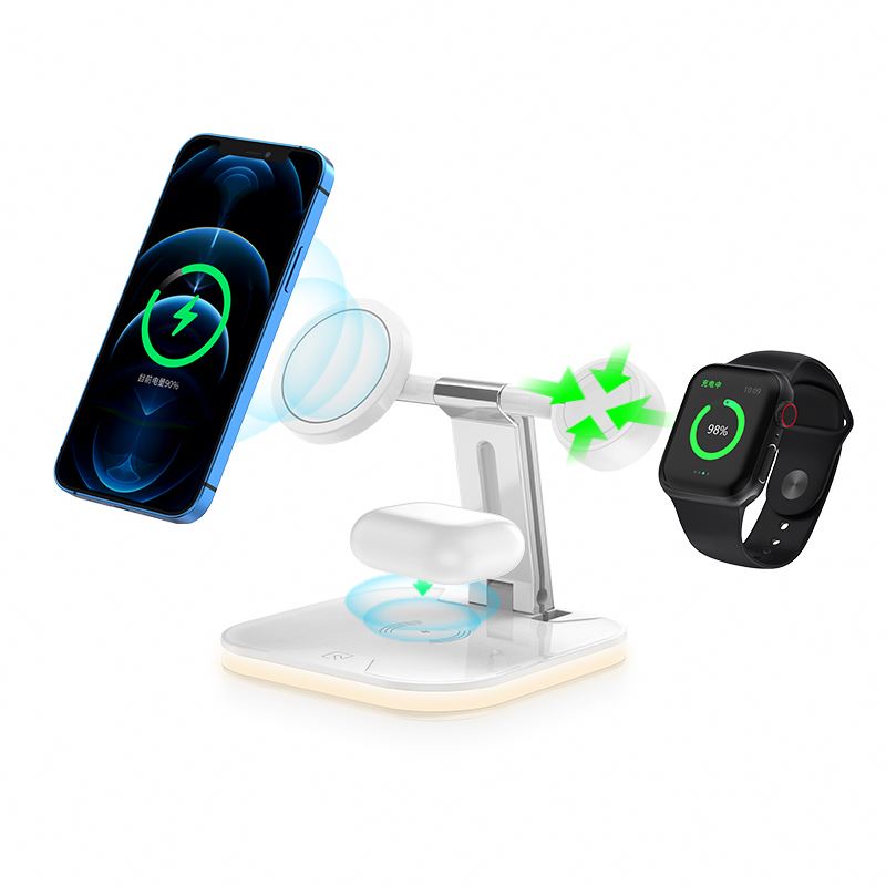 15W 3 in 1 Qi Magnetic Wireless Fast Charger for iPhone 971