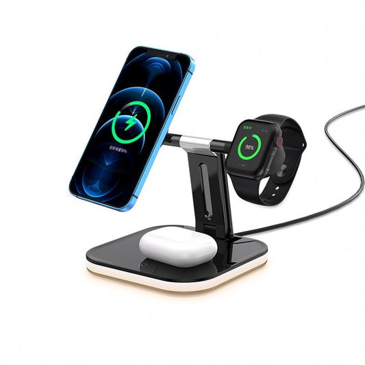 15W 3 in 1 Qi Magnetic Wireless Fast Charger for iPhone 971