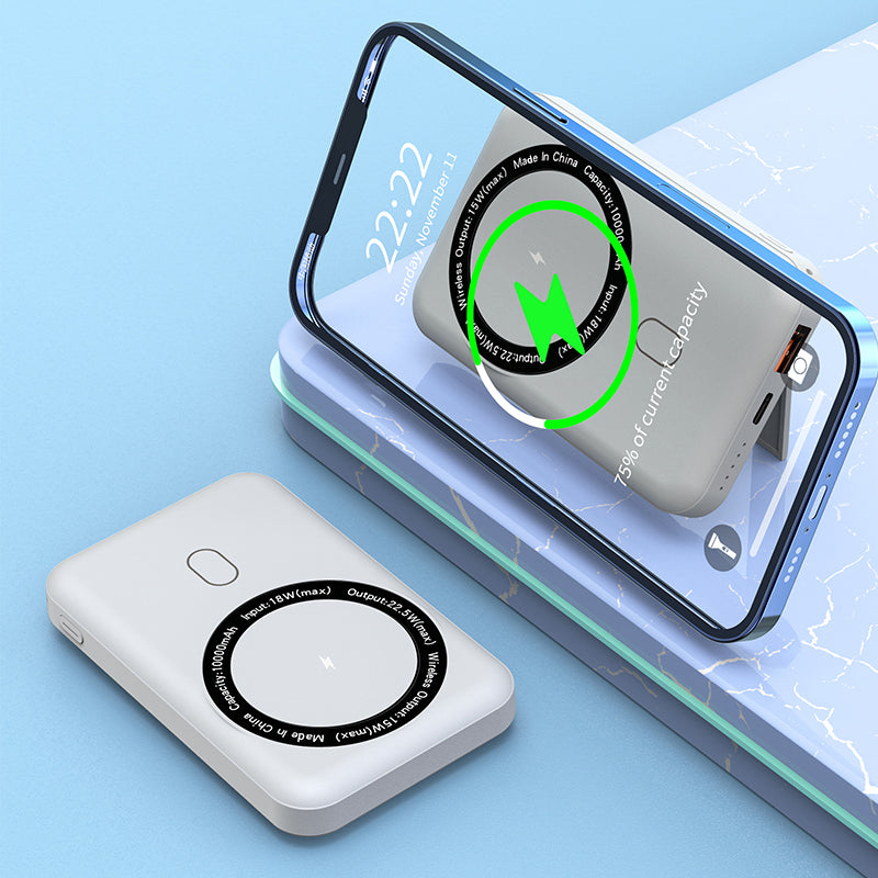 Magnetic power station 10000mah Fast wireless charging Power Bank for iPhone K12
