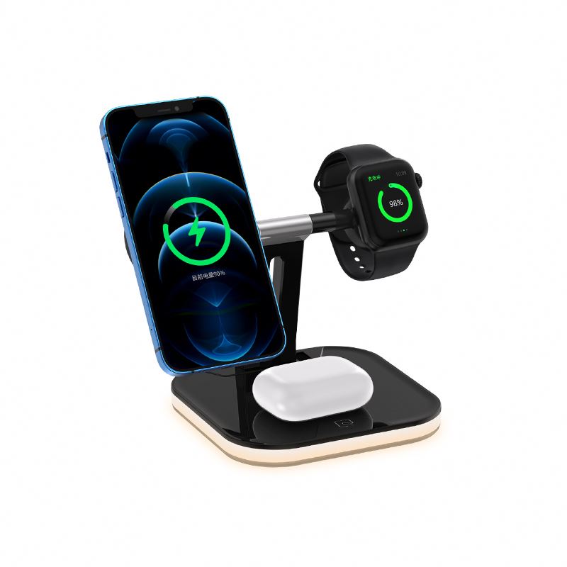 15W 3 in 1 Qi Magnetic Wireless Fast Charger for iPhone 971