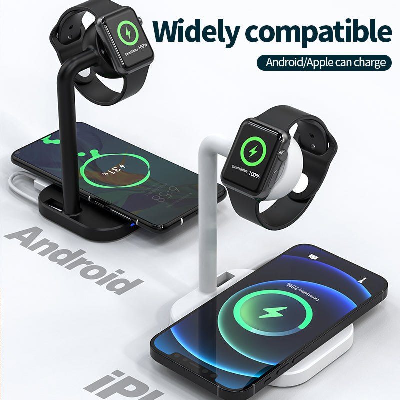 15W fast charging Desktop 2 in 1 magnetic wireless charger 978