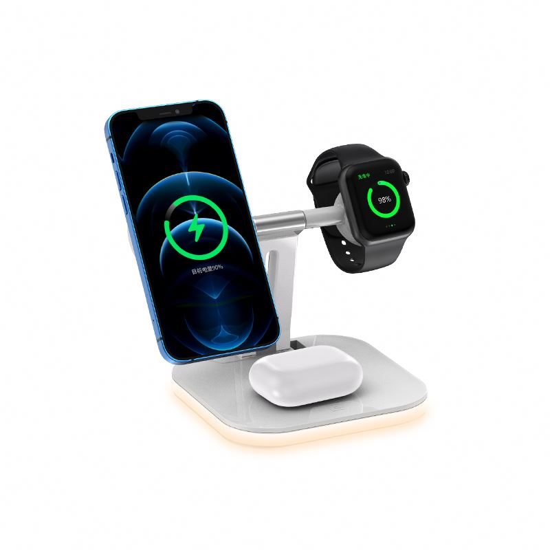 15W 3 in 1 Qi Magnetic Wireless Fast Charger for iPhone 971