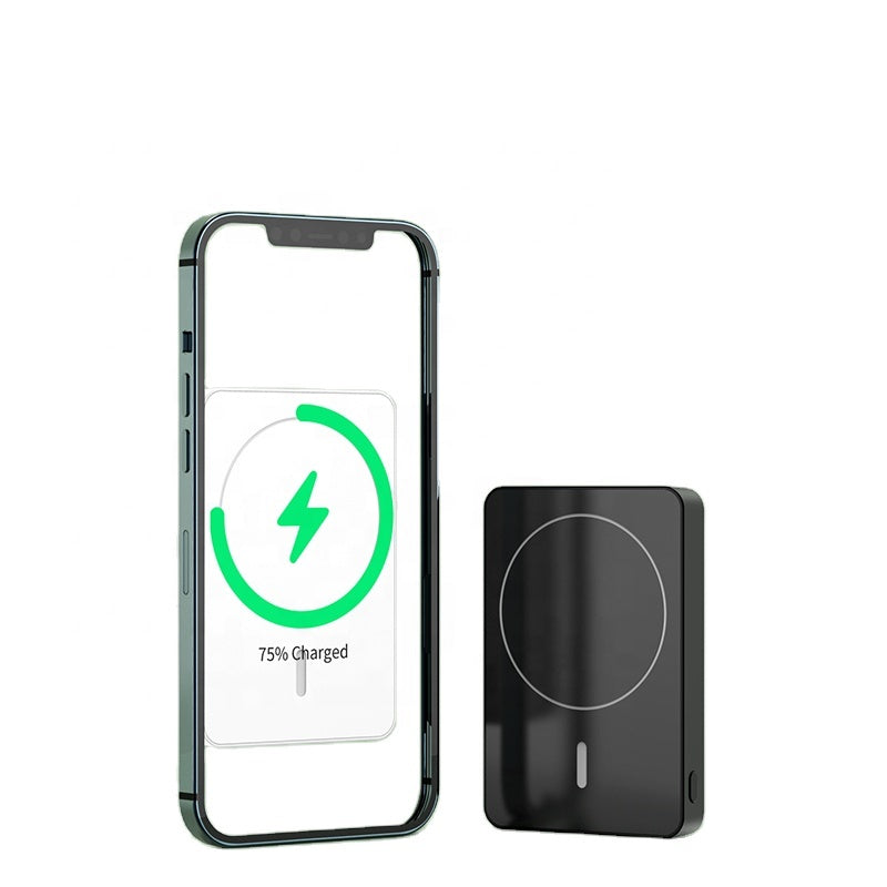 Portable 5000mah 15W Fast wireless Charging Magnetic Power Bank 976