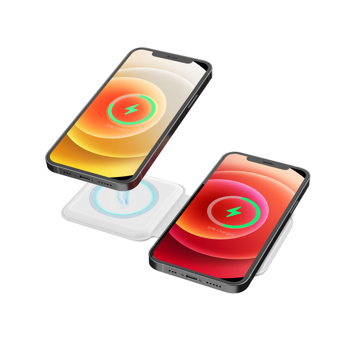 Foldable 2 in 1 15W Dual wireless charger Q600