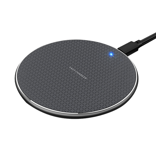 Hot selling Plaid pattern hardware backshell 10W wireless charger pad