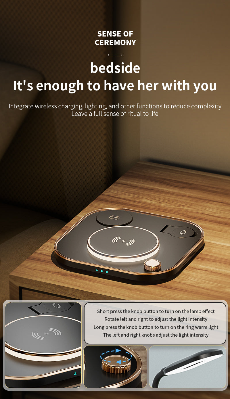 4 in 1 wireless charger with desk lamp X3