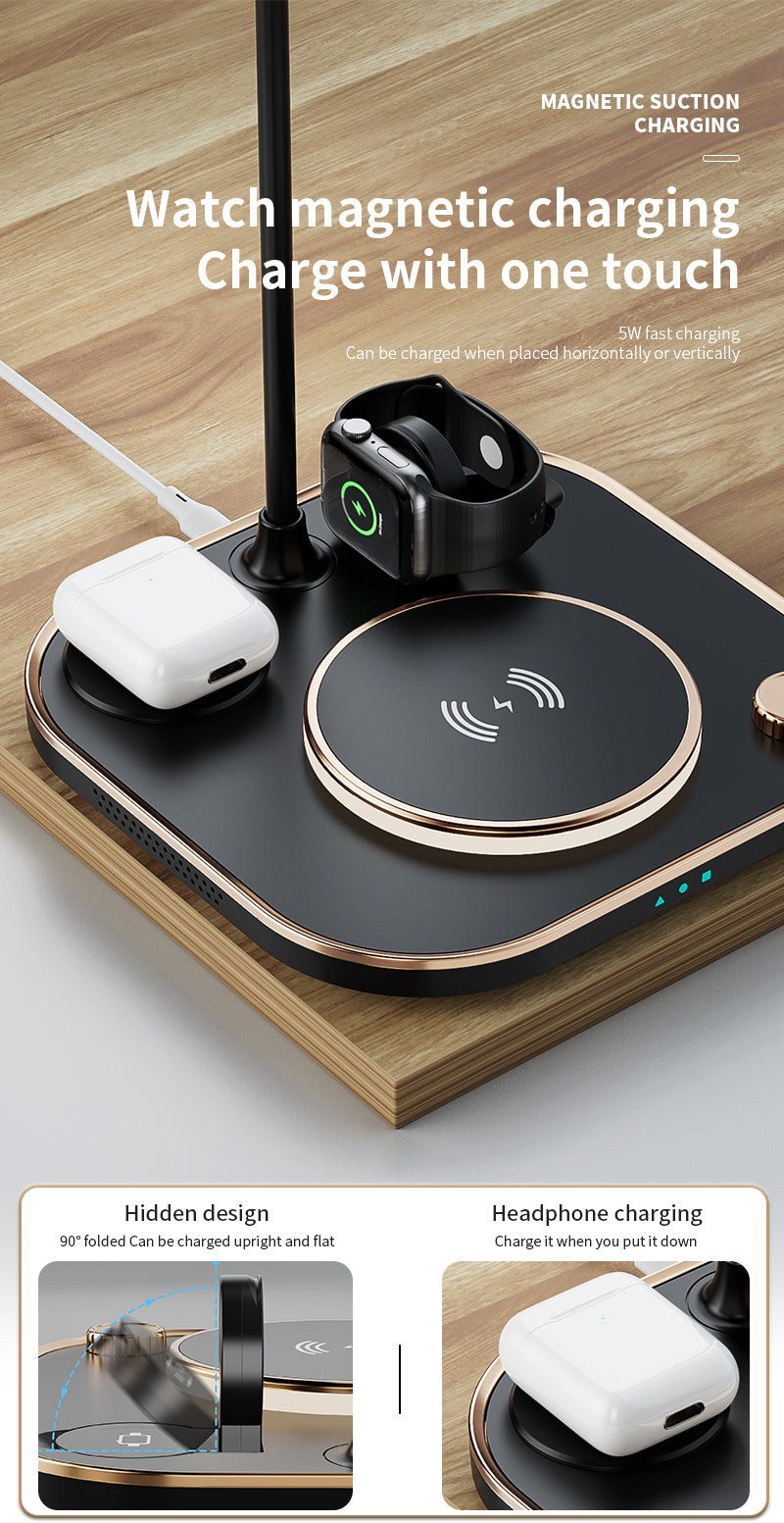4 in 1 wireless charger with desk lamp X3