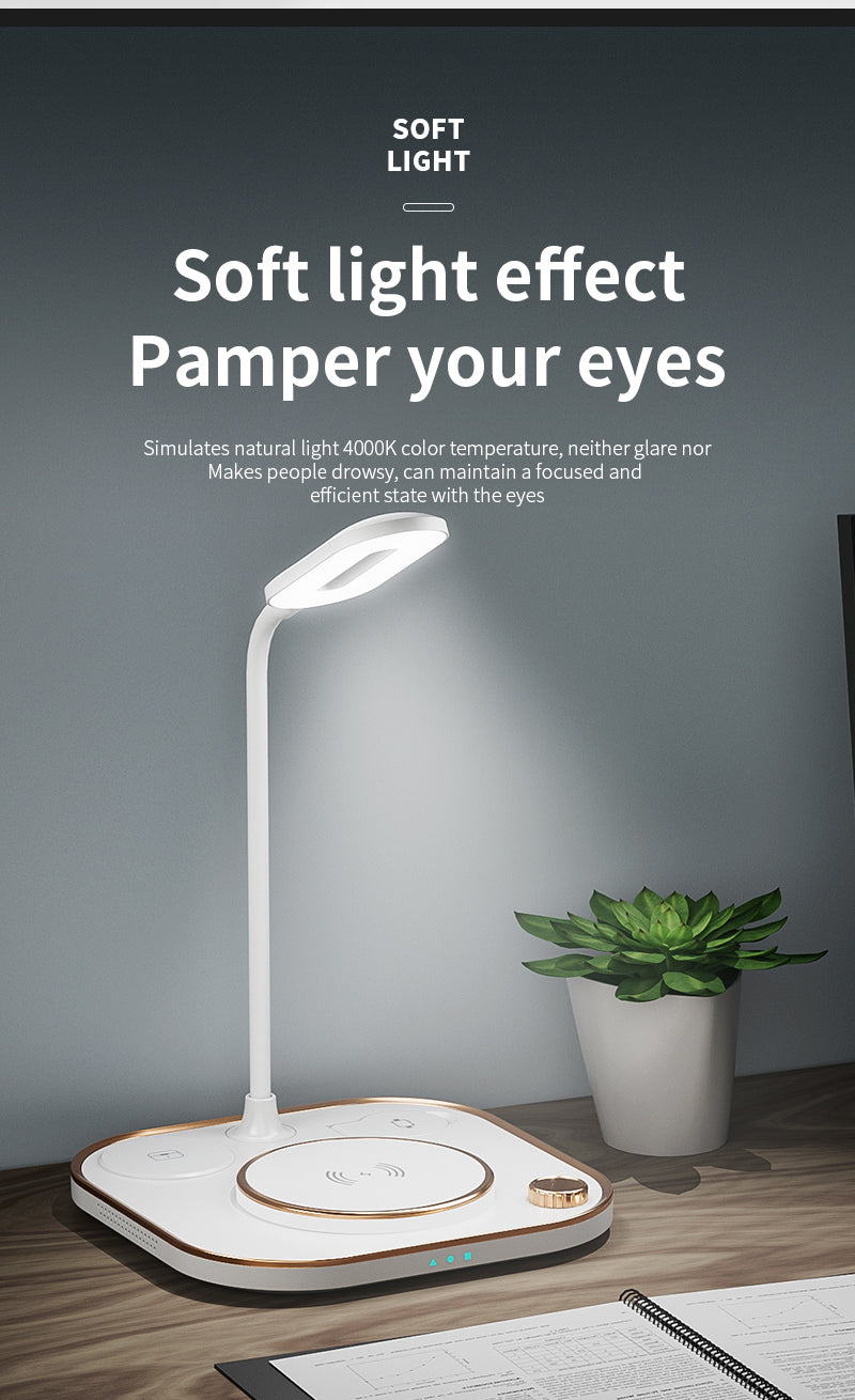 4 in 1 wireless charger with desk lamp X3