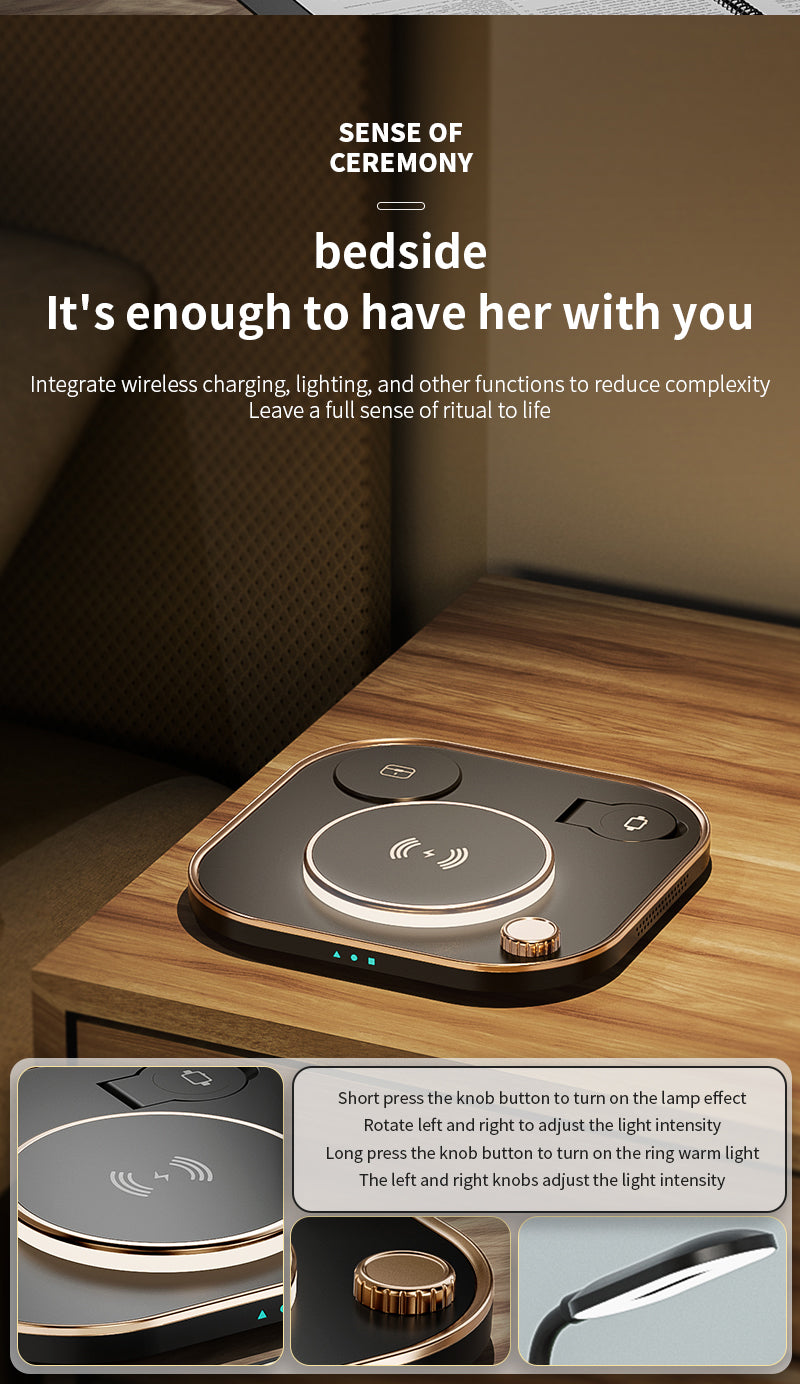 4 in 1 wireless charger with desk lamp X3