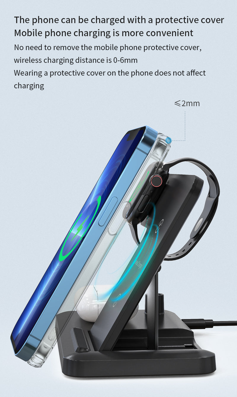 New design foldable 4 in 1 wireless charger for Phones\Apple pencil \iWatch\Airpods 498