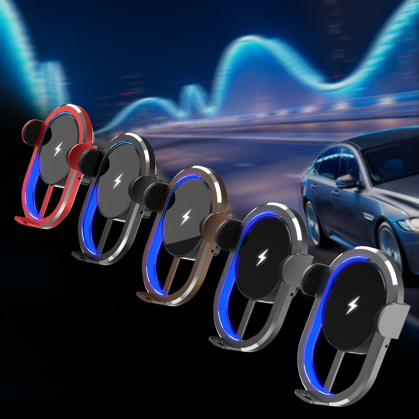 3-axis linkage magnetic induction car wireless charger N15