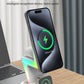 2024 New product Lightning shaped 3-in-1 wireless charger with RGB ambient nightlight for iPhone Apple Watch Airpods