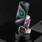 2024 New product Lightning shaped 3-in-1 wireless charger with RGB ambient nightlight for iPhone Apple Watch Airpods