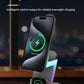 2024 New product Lightning shaped 3-in-1 wireless charger with RGB ambient nightlight for iPhone Apple Watch Airpods