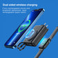 Multifunctional power bank have 2 cables with removable 20W PD wall charger UA/UK/EU/US plug for iPhone 15 iWatch