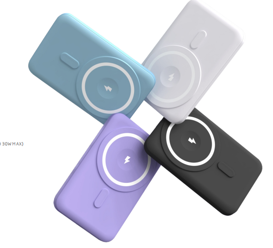 2023 New innovative 2in1 magnetic wireless charging power bank for iPhone 15 & iWatch 5000mAh / 10000mAh mini battery pack