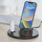 3 in 1 Foldable Charging Station for Apple Products,Fast Wireless Charger Travel Dock Adapter&Light for iPhone 15/14/13/12/11/X/XS/XR 8,iWatch Ultra2/9/Ultra/8/7/6/SE/5/4/3,Air Pods 3/2/Pro/2 (White)