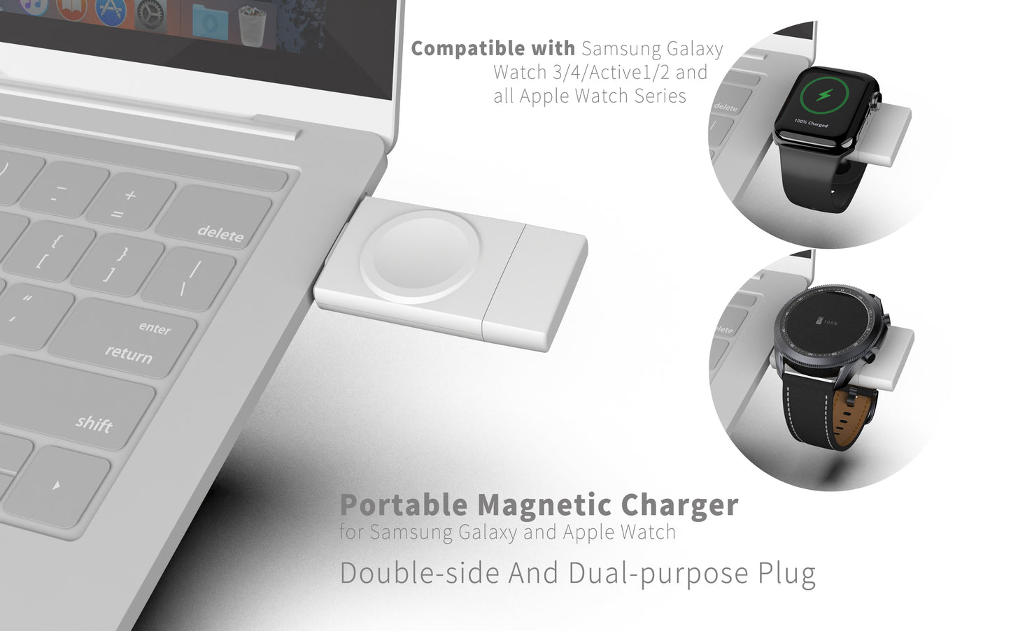 2022 new product Double-side and Dual-purpose Plug for Samsung Galaxy and iWatch