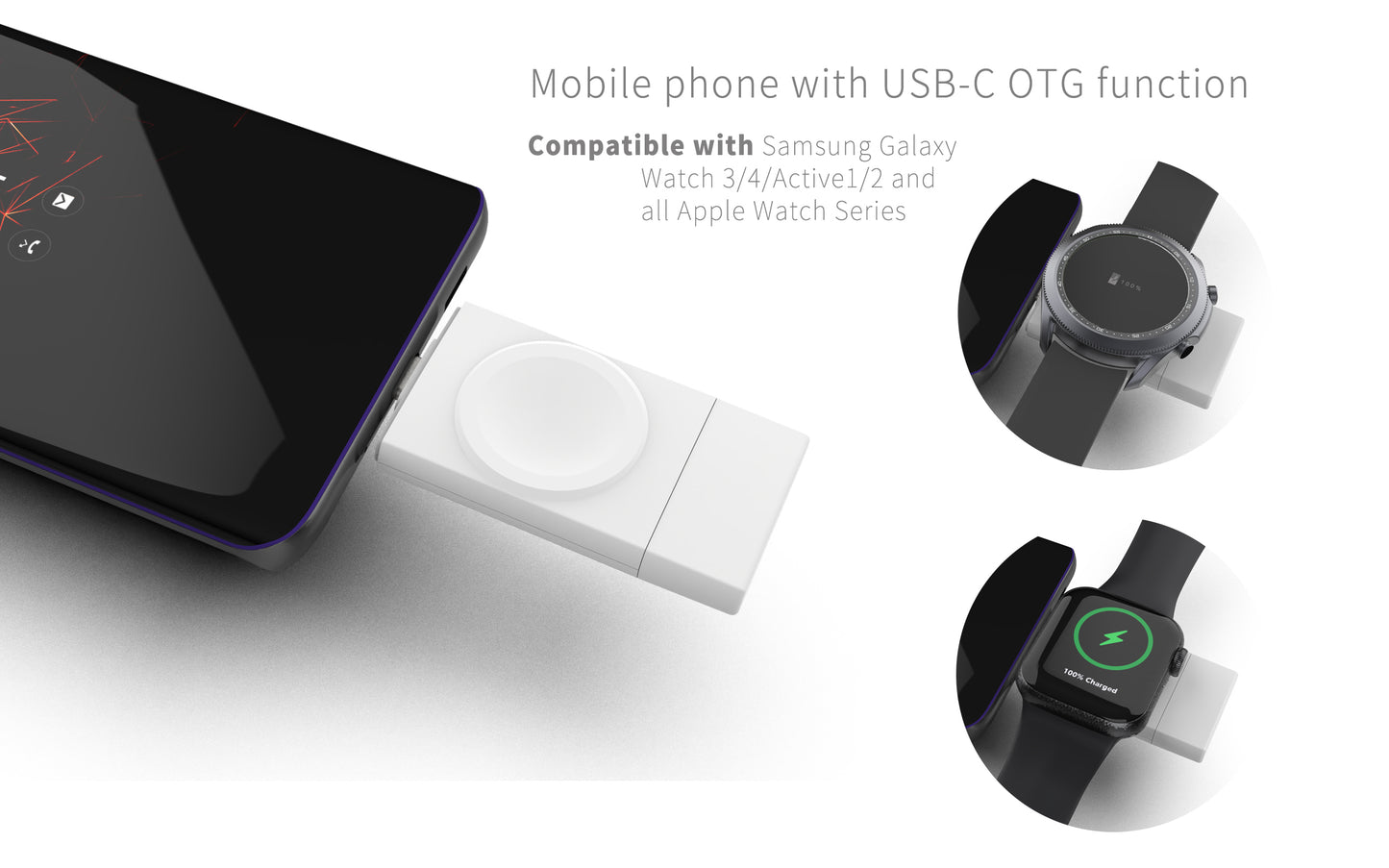 2022 new product Double-side and Dual-purpose Plug for Samsung Galaxy and iWatch