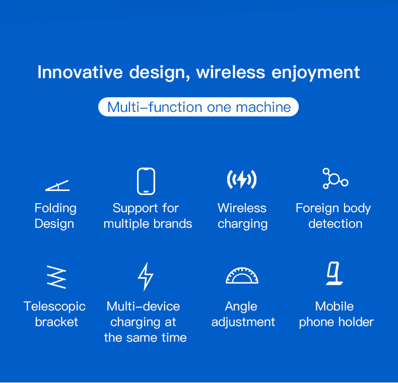 4-in-1 Foldable 18W fast charging magnetic wireless charger T9