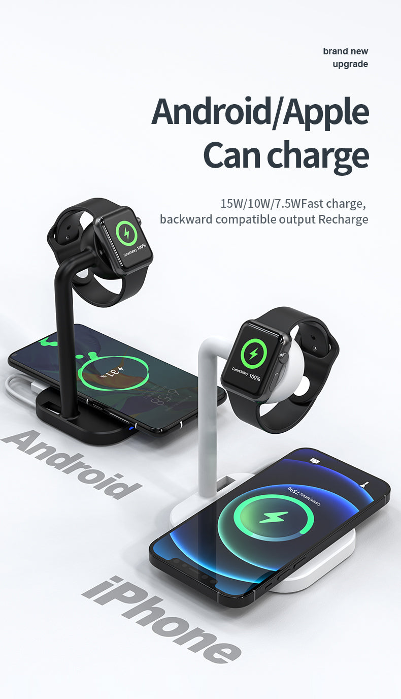 15W fast charging Desktop 2 in 1 magnetic wireless charger 978