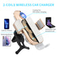 Heat dissipation 15W double coil car wireless charger compatible for Z Flip series C38