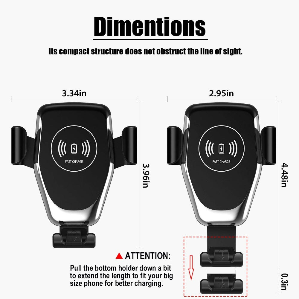 10W Gravity Mount Car Wireless Charger Q12