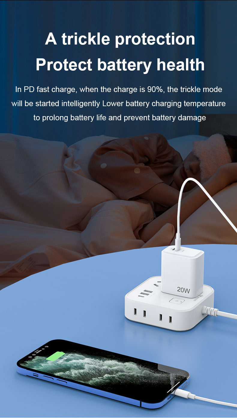 PD20W PD Quick Charge 20W charger US adapter Suitable for Apple Huawei mobile phone reversible compatible charging plug