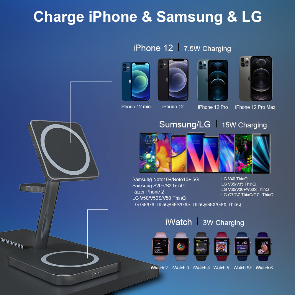 3 in 1 wireless charger cellphone holder with adjustable angle