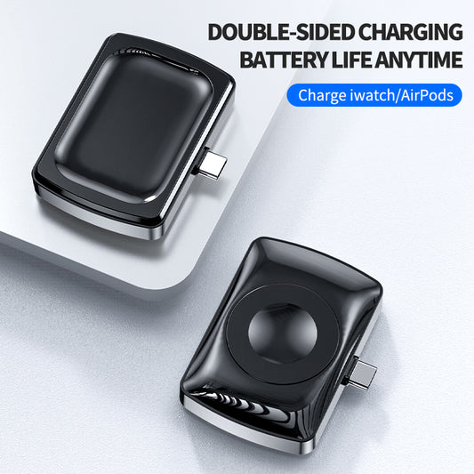 2 in 1 Double-sided wireless  phone and apple watch charger charging battery life anytime 997