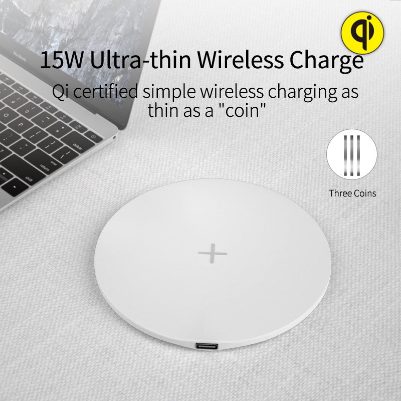 ultra-thin 15W fast charging round wireless charger pad 61