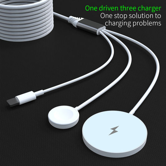 3 in 1 magnetic wireless charger with 1.5M cable Y33