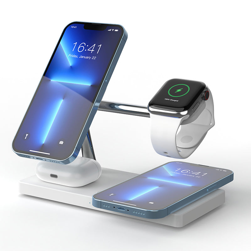 7-in-1 tabletop magnetic wireless charger for iPhones and Samsung with night light