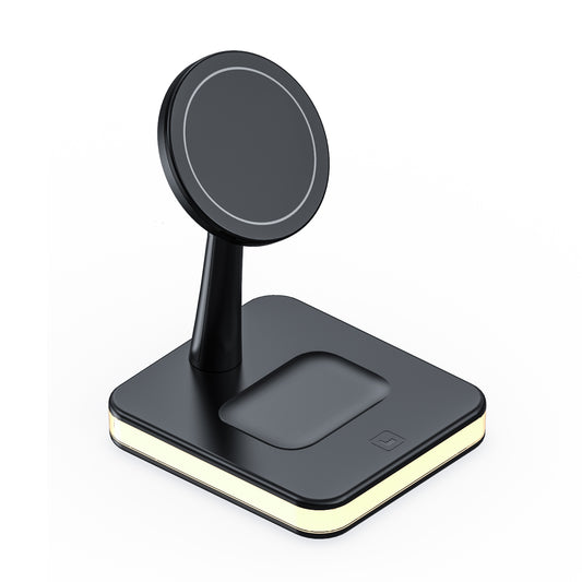 Magnetic 2-in-1 wireless charger with night light 992