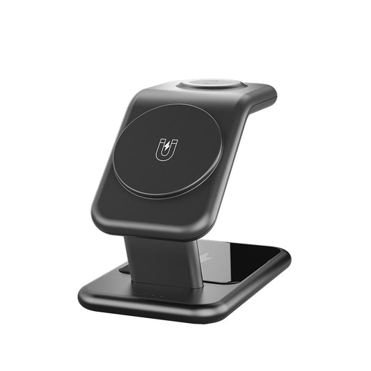 Luxury texture aluminum alloy magnetic 3-in-1 wireless charging stand