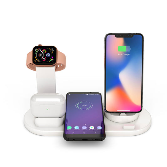 Lastest 6-in-1 wireless charging base for samrtphone for Airpods for iWatch for Samsung B07