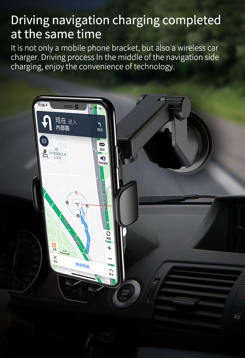 15W max fast charging full automatic vehicle wireless charger with super capacitor