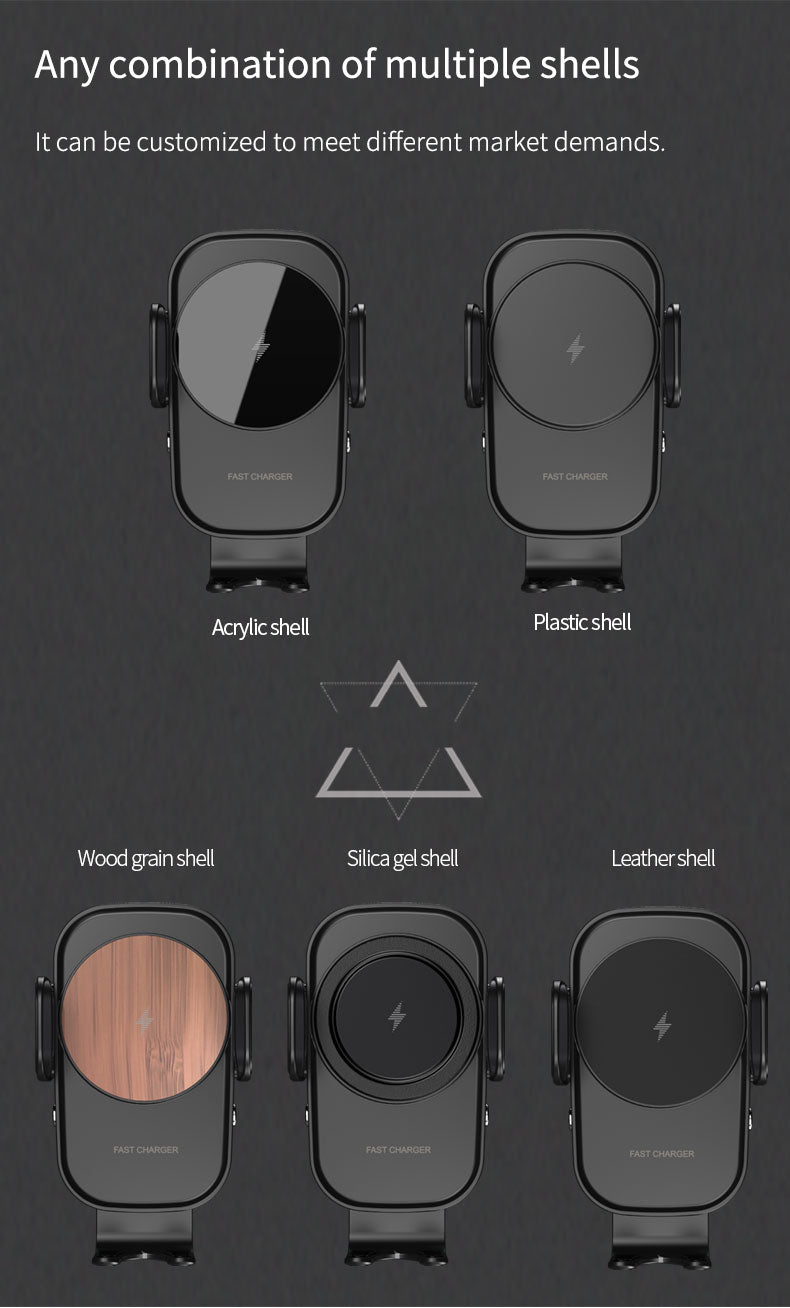 15W max fast charging full automatic vehicle wireless charger with super capacitor