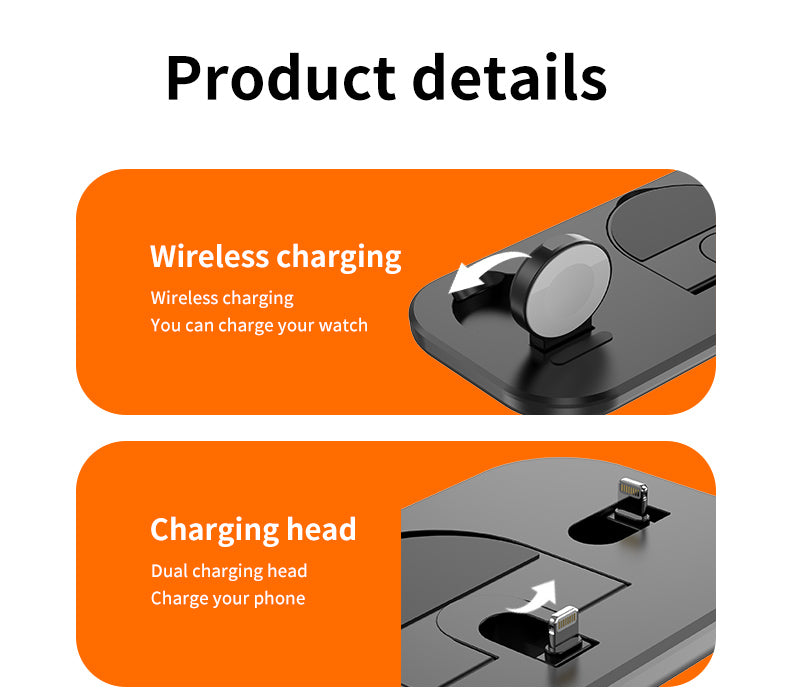 Fast 3 in 1 Wireless Charger doce base for iPhone A32