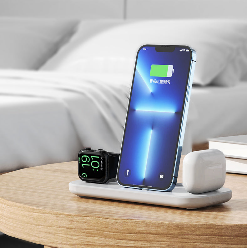 Fast 3 in 1 Wireless Charger doce base for iPhone A32