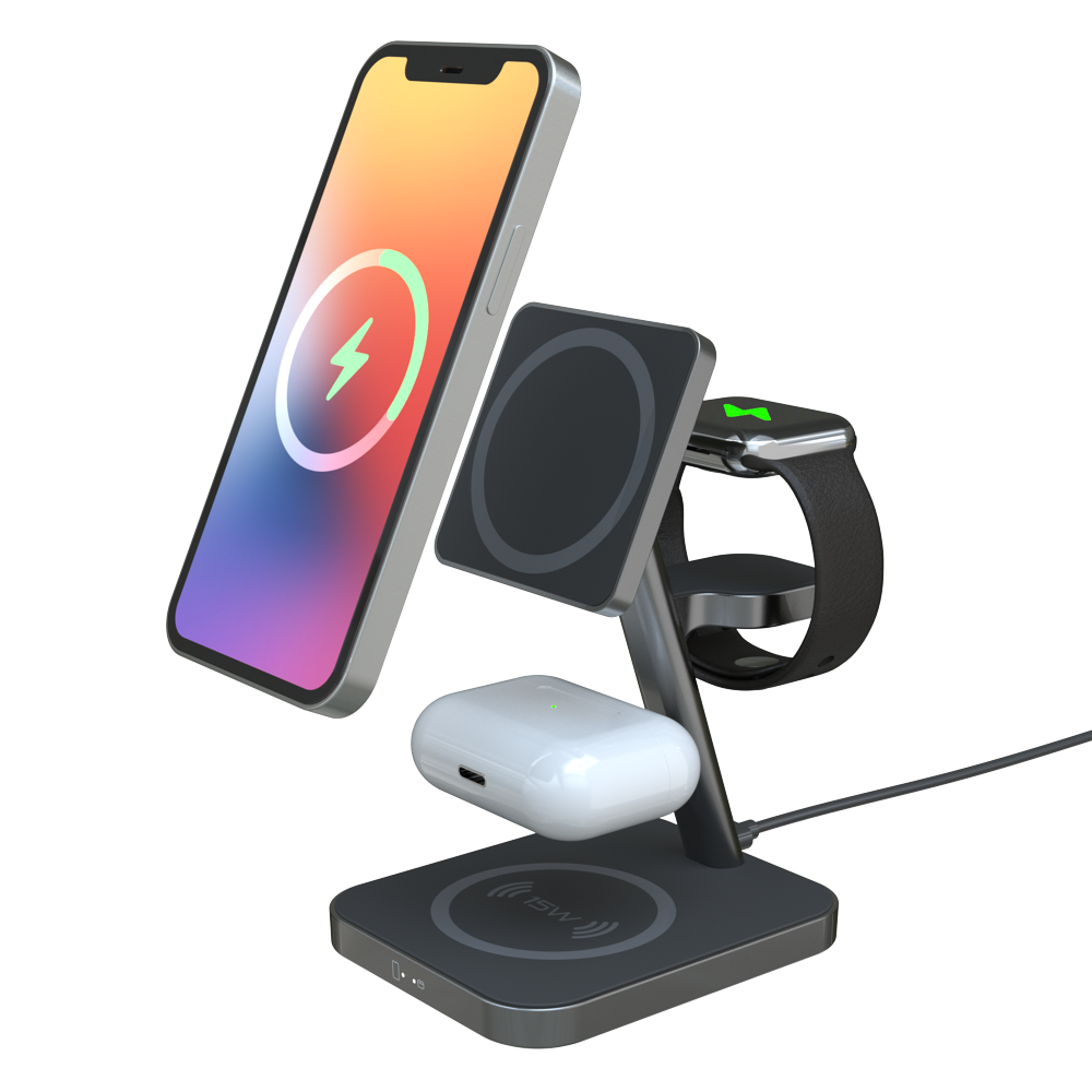 3 in 1 wireless charger cellphone holder with adjustable angle