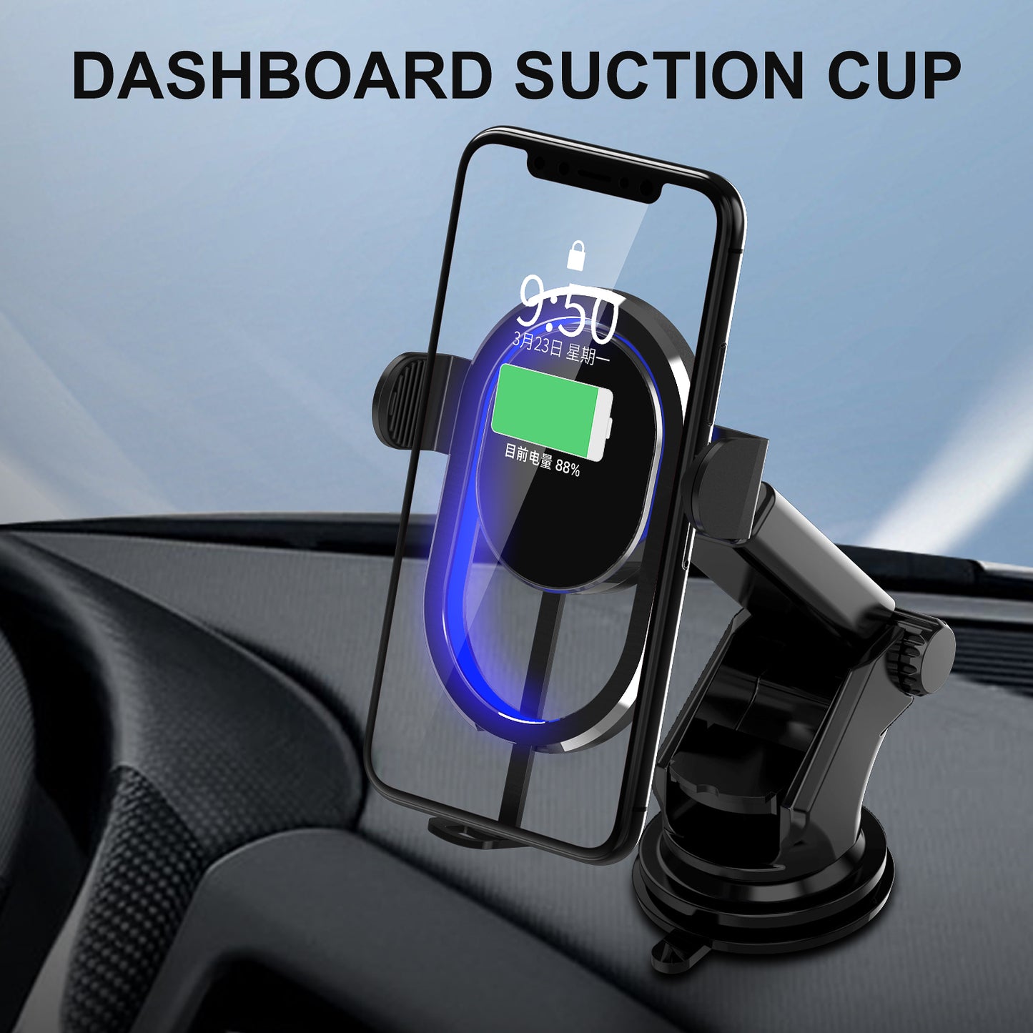 3-axis linkage magnetic induction car wireless charger N15