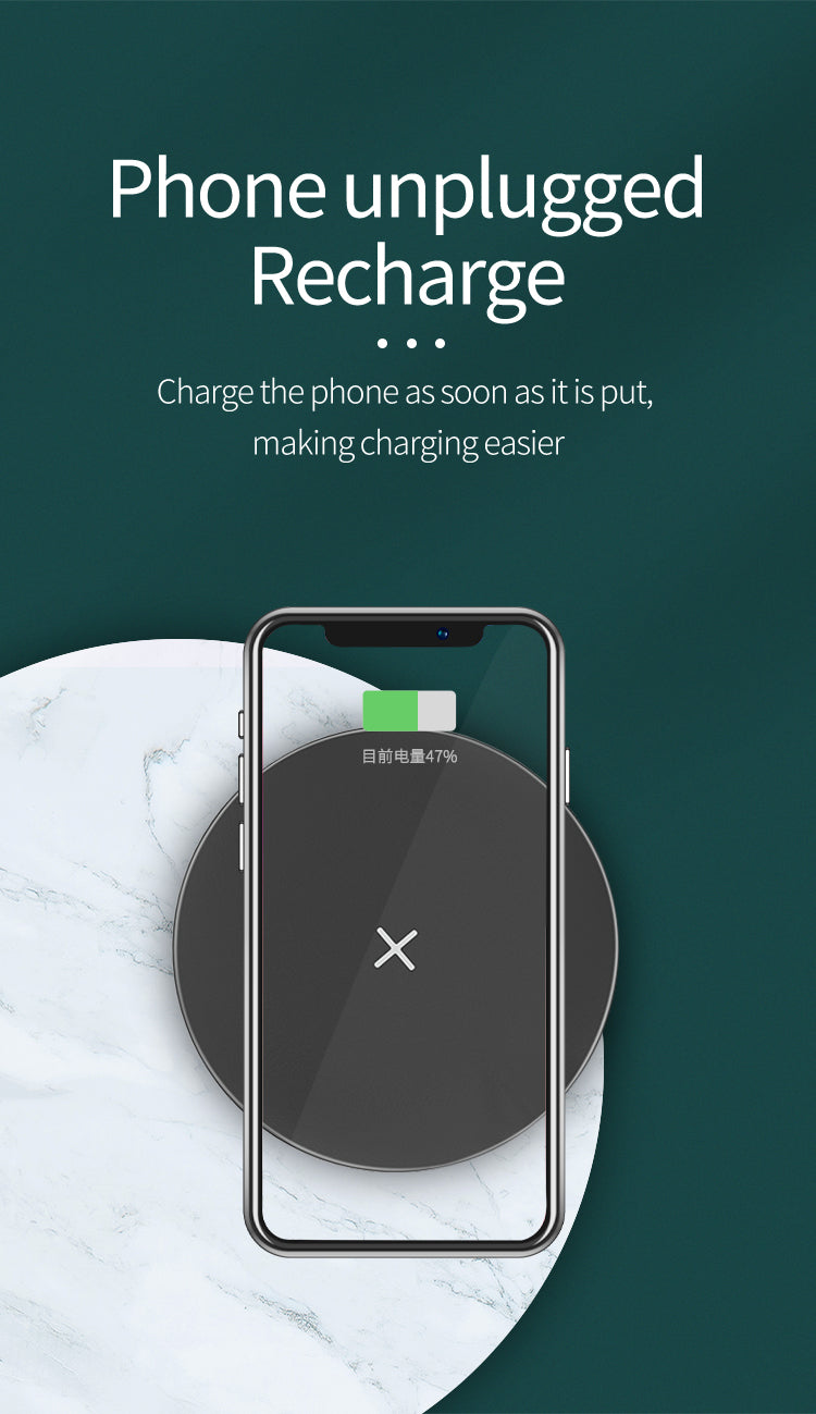 ultra-thin 15W fast charging round wireless charger pad 61