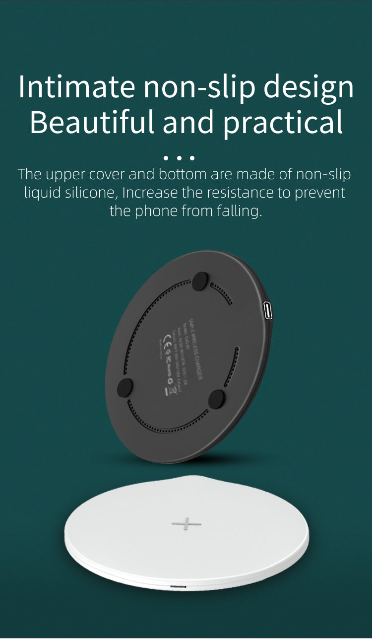 ultra-thin 15W fast charging round wireless charger pad 61